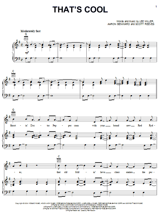 Blue County That's Cool sheet music notes and chords arranged for Piano, Vocal & Guitar Chords (Right-Hand Melody)