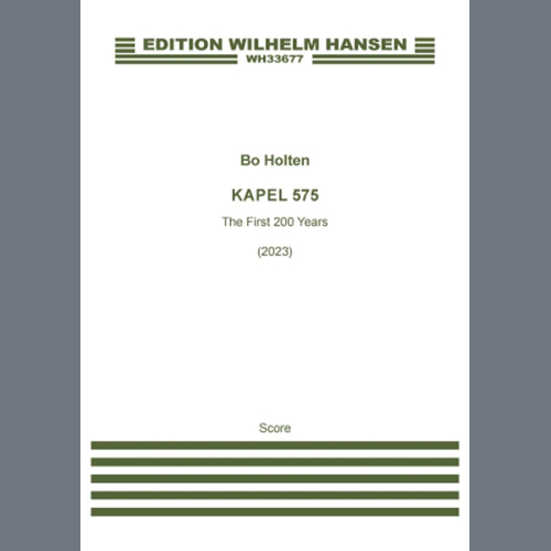 Easily Download Bo Holten Printable PDF piano music notes, guitar tabs for  Brass Ensemble. Transpose or transcribe this score in no time - Learn how to play song progression.