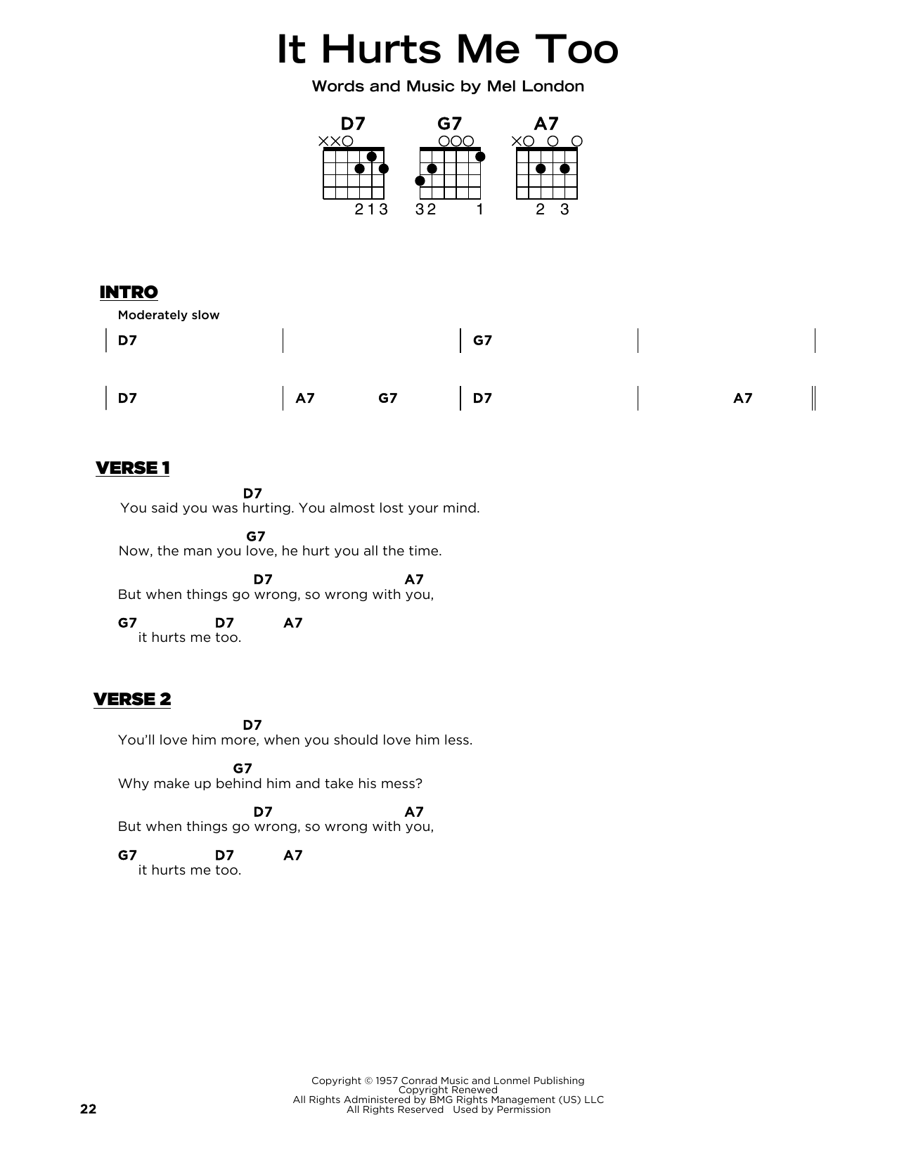 Bob Dylan It Hurts Me Too sheet music notes and chords arranged for Really Easy Guitar