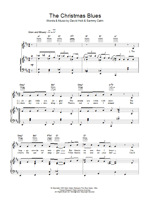 Bob Dylan The Christmas Blues sheet music notes and chords arranged for Piano, Vocal & Guitar Chords