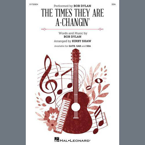 Easily Download Bob Dylan Printable PDF piano music notes, guitar tabs for  SAB Choir. Transpose or transcribe this score in no time - Learn how to play song progression.