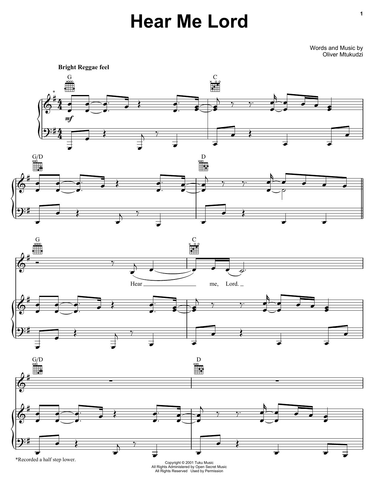 Bonnie Raitt Hear Me Lord sheet music notes and chords arranged for Piano, Vocal & Guitar Chords (Right-Hand Melody)