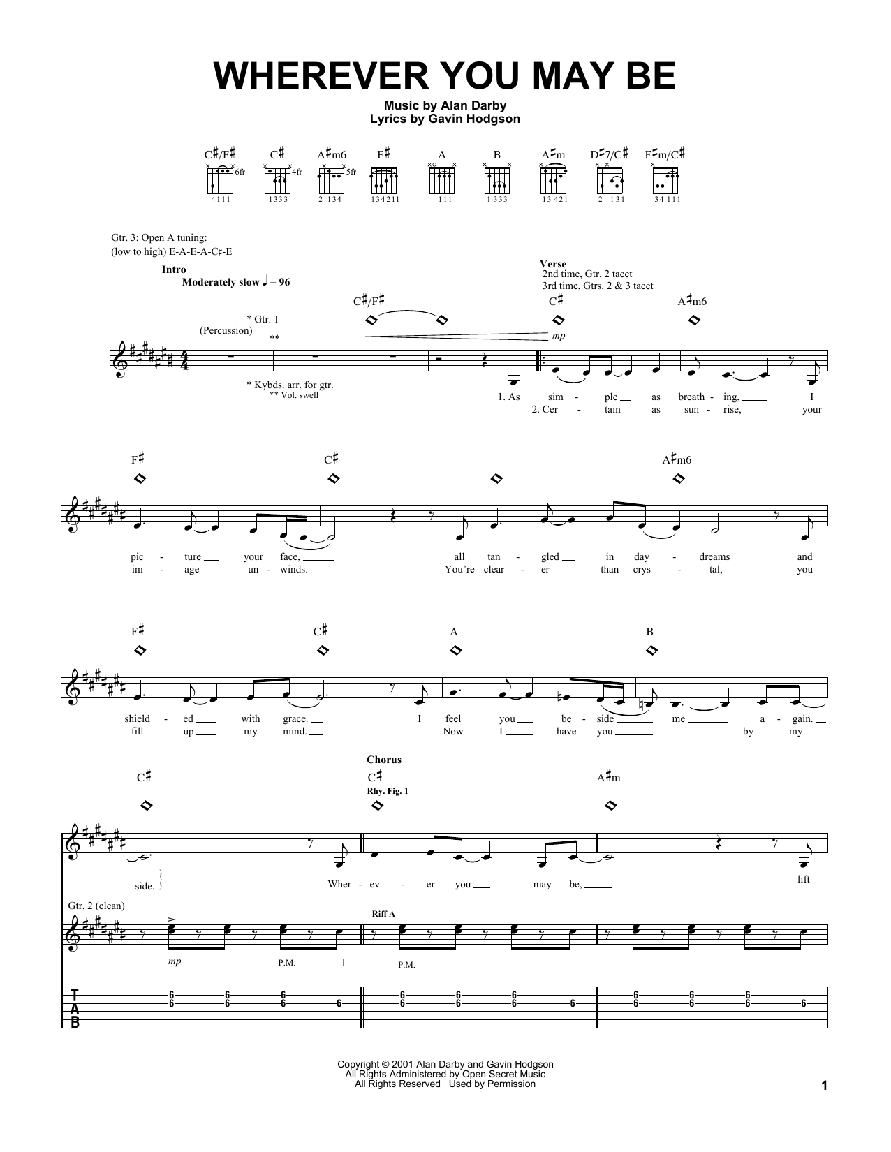 Bonnie Raitt Wherever You May Be sheet music notes and chords arranged for Guitar Tab