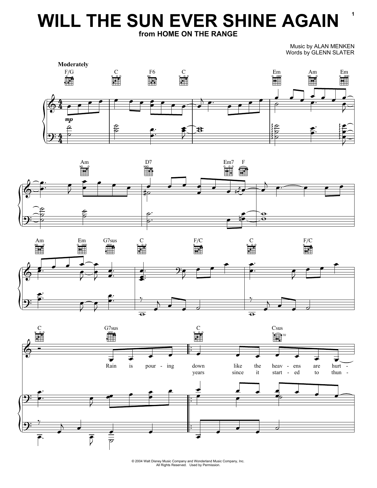 Bonnie Raitt Will The Sun Ever Shine Again sheet music notes and chords arranged for Piano, Vocal & Guitar Chords (Right-Hand Melody)