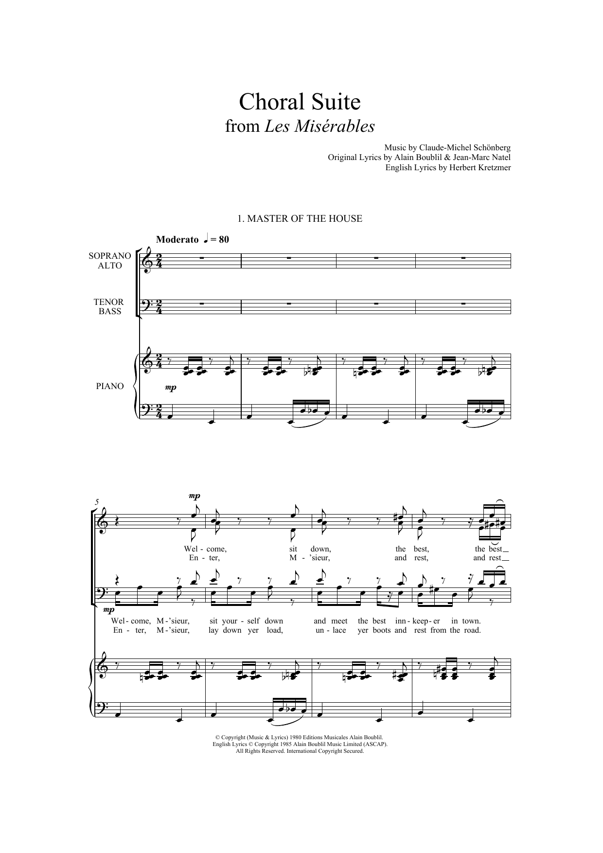 Boublil and Schonberg Choral Suite From Les Miserables (arr. Francis Shaw) sheet music notes and chords arranged for SATB Choir