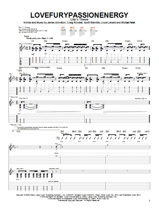 Boy Hits Car Lovefurypassionenergy sheet music notes and chords arranged for Guitar Tab