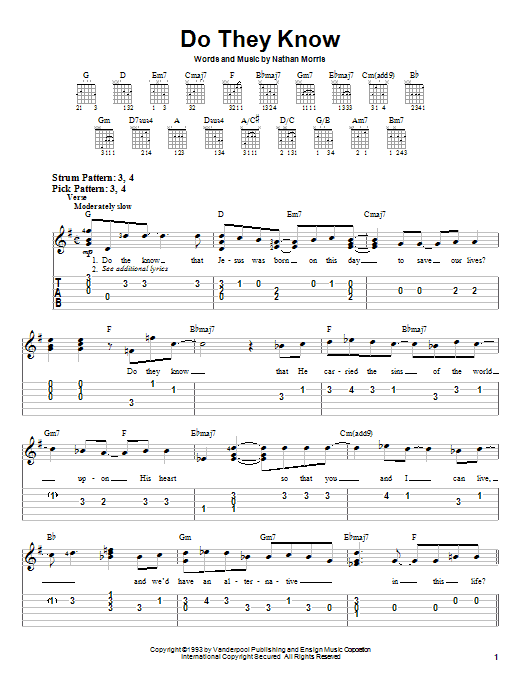 Boyz II Men Do They Know sheet music notes and chords arranged for Easy Guitar