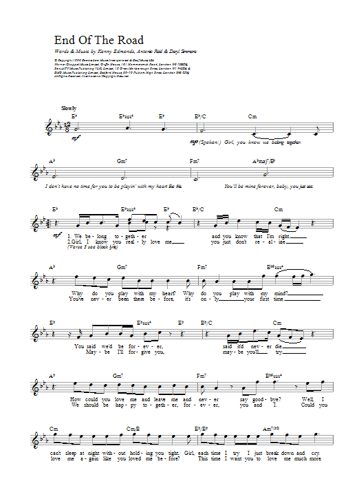 Boyz II Men End Of The Road sheet music notes and chords arranged for Viola Solo