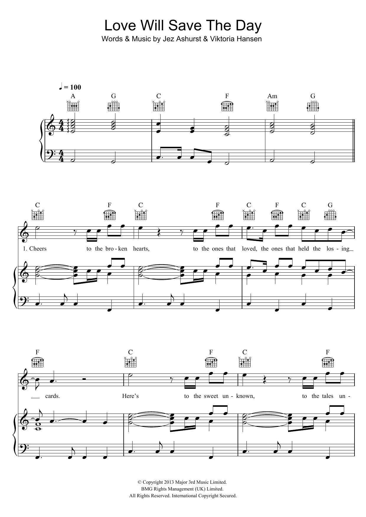 Boyzone Love Will Save The Day sheet music notes and chords arranged for Piano, Vocal & Guitar Chords
