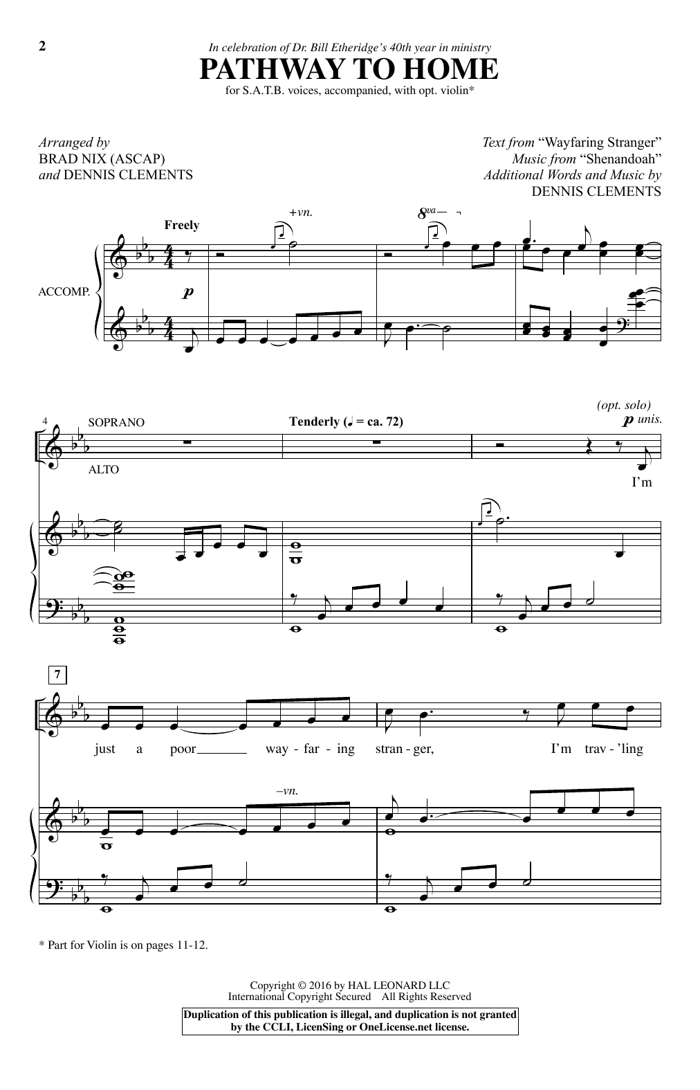 Brad Nix Pathway To Home sheet music notes and chords arranged for SATB Choir