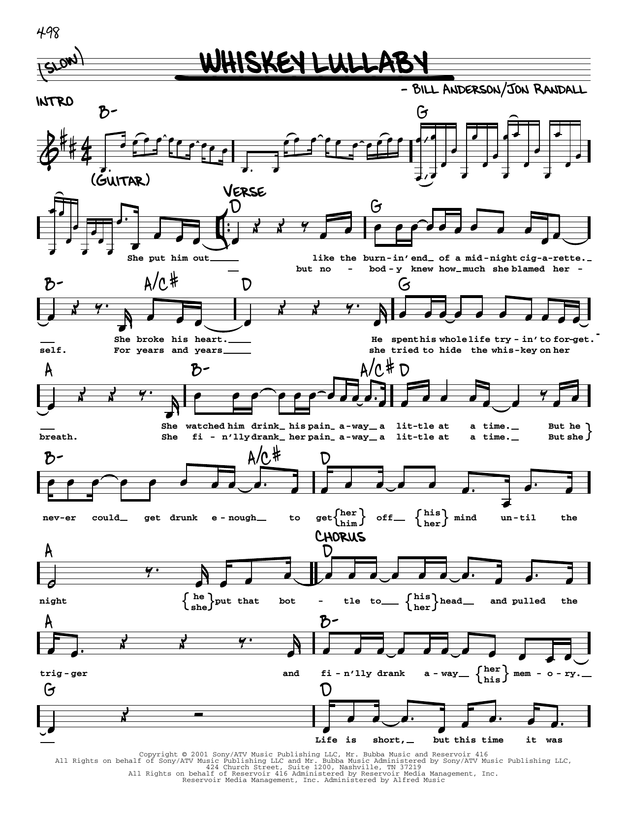 Brad Paisley Whiskey Lullaby (feat. Alison Krauss) sheet music notes and chords arranged for Real Book – Melody, Lyrics & Chords