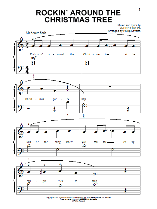 Brenda Lee Rockin' Around The Christmas Tree (arr. Phillip Keveren) sheet music notes and chords arranged for Easy Piano