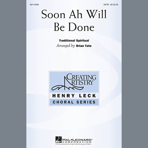 Easily Download Brian Tate Printable PDF piano music notes, guitar tabs for  SATB Choir. Transpose or transcribe this score in no time - Learn how to play song progression.