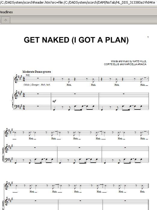 Britney Spears Get Naked (I Got A Plan) sheet music notes and chords arranged for Piano, Vocal & Guitar Chords (Right-Hand Melody)
