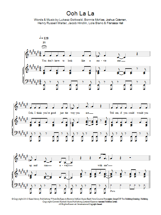 Britney Spears Ooh La La sheet music notes and chords arranged for Piano, Vocal & Guitar Chords