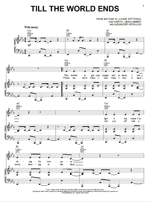Britney Spears Till The World Ends sheet music notes and chords arranged for French Horn Solo