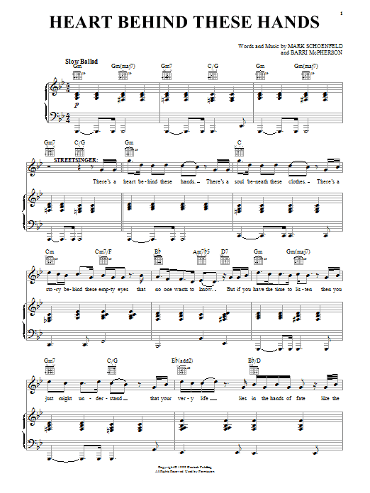 Brooklyn The Musical Heart Behind These Hands sheet music notes and chords arranged for Piano, Vocal & Guitar Chords (Right-Hand Melody)