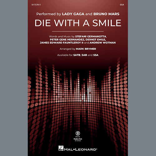 Easily Download Bruno Mars & Lady Gaga Printable PDF piano music notes, guitar tabs for  SATB Choir. Transpose or transcribe this score in no time - Learn how to play song progression.