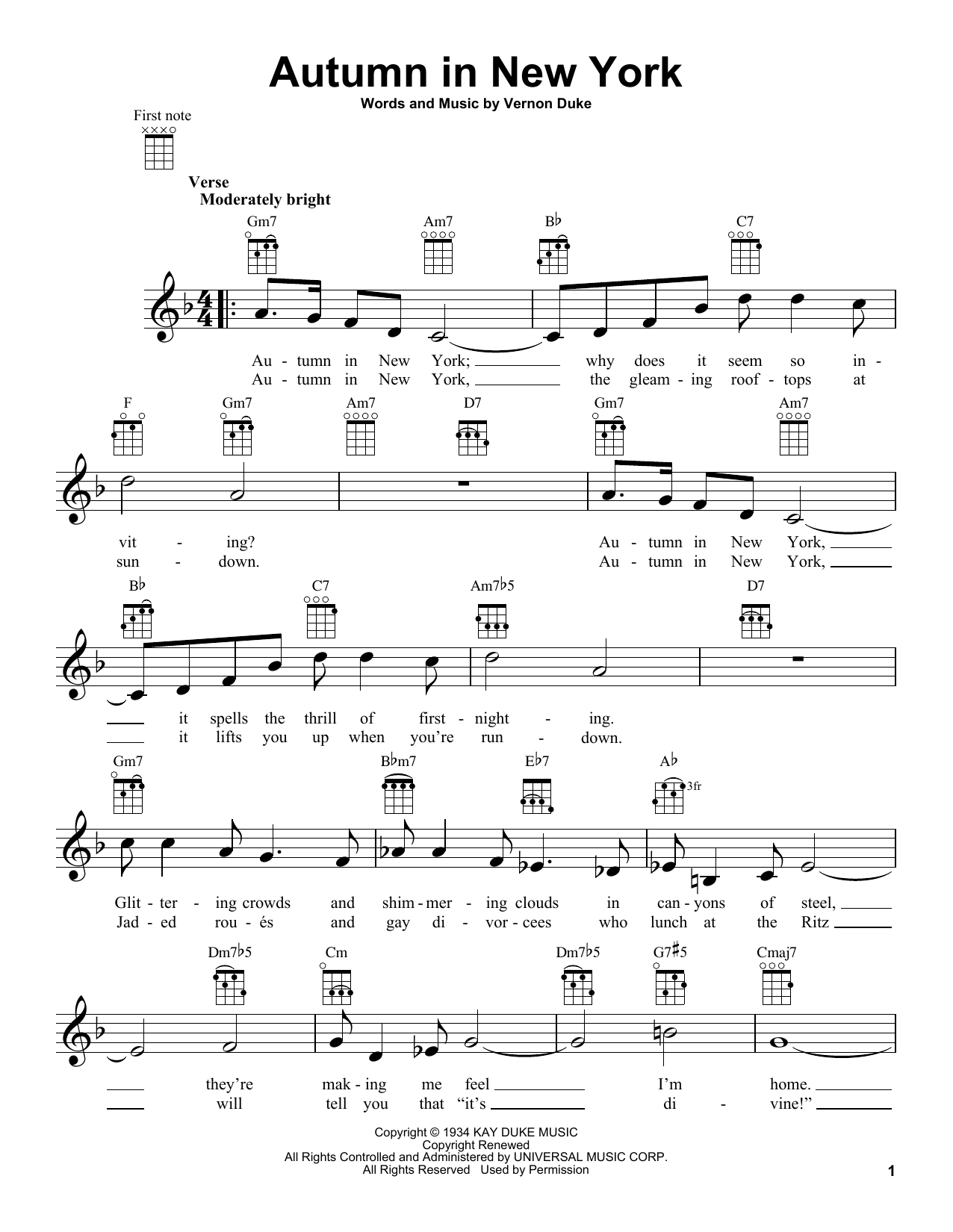 Bud Powell Autumn In New York sheet music notes and chords arranged for Piano Transcription