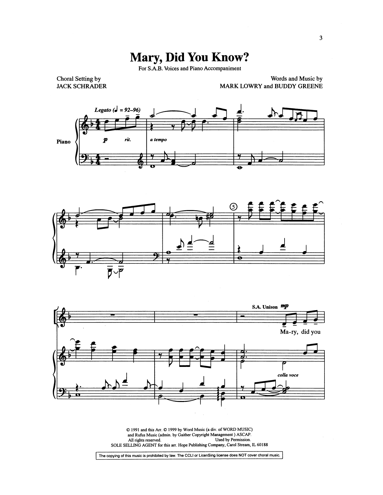 Buddy Greene Mary, Did You Know? (arr. Jack Schrader) sheet music notes and chords arranged for 2-Part Choir