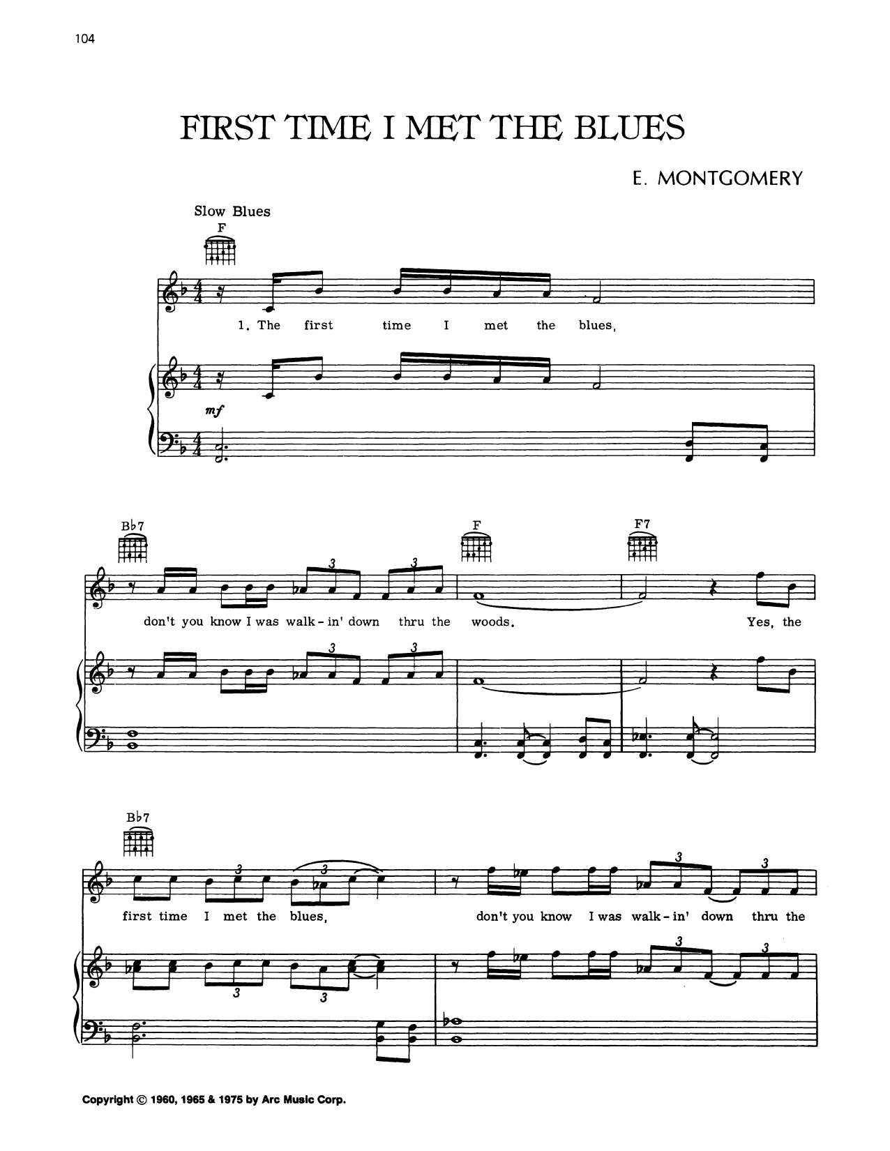 Buddy Guy First Time I Met The Blues sheet music notes and chords arranged for Piano, Vocal & Guitar Chords (Right-Hand Melody)