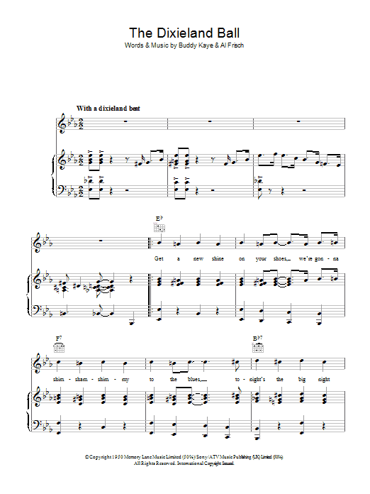 Buddy Kaye The Dixieland Ball sheet music notes and chords arranged for Piano, Vocal & Guitar Chords