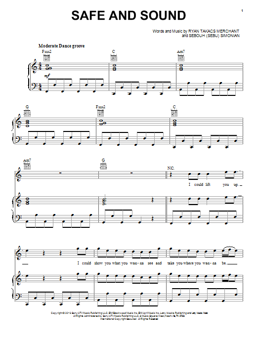 Capital Cities Safe And Sound sheet music notes and chords arranged for Very Easy Piano