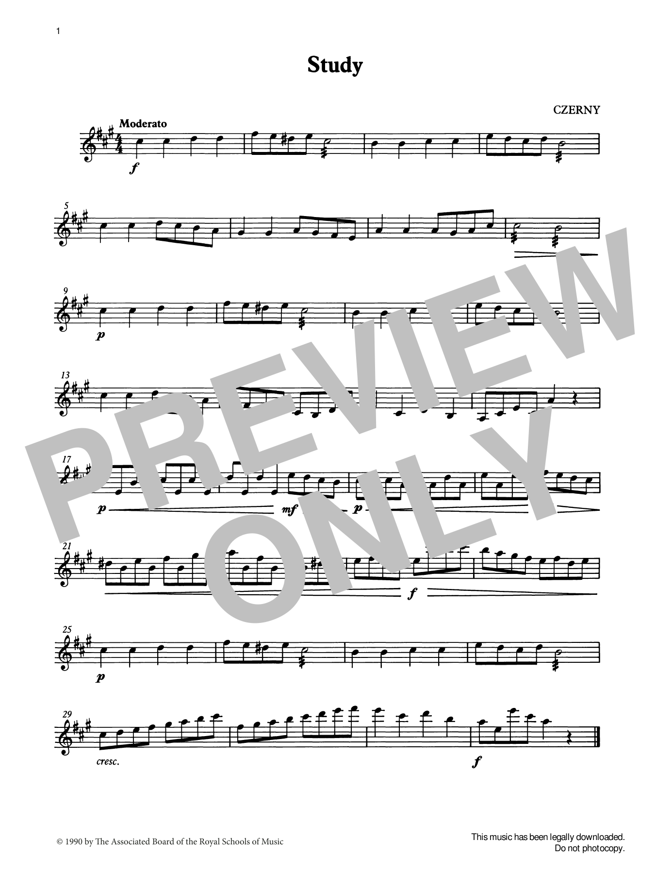 Carl Czerny Study from Graded Music for Tuned Percussion, Book II sheet music notes and chords arranged for Percussion Solo