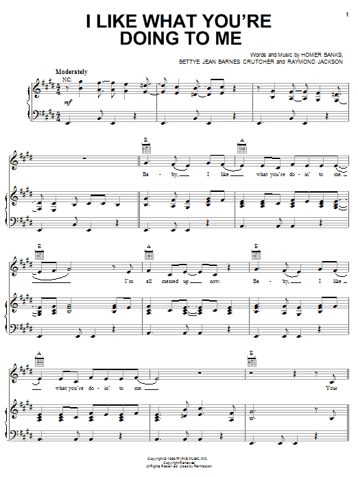 Carla Thomas I Like What You're Doing To Me sheet music notes and chords arranged for Real Book – Melody & Chords