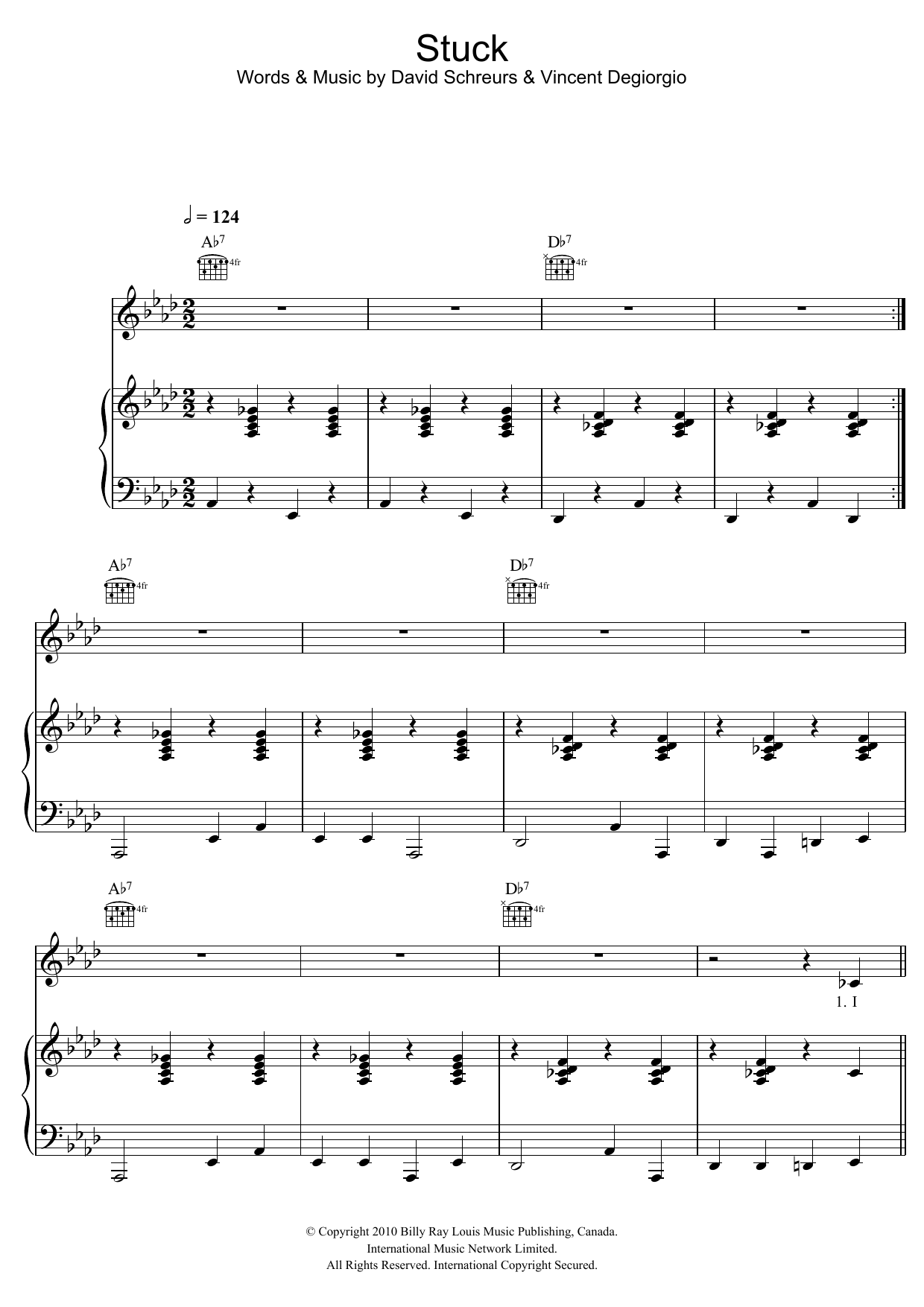 Caro Emerald Stuck sheet music notes and chords arranged for Piano, Vocal & Guitar Chords