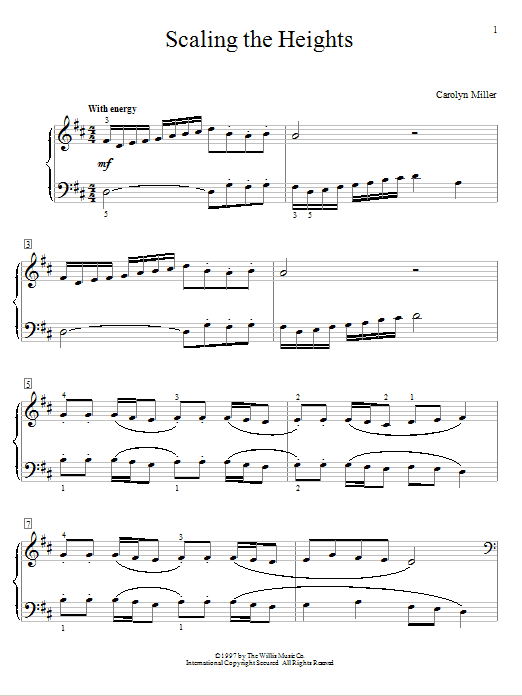 Carolyn Miller Scaling The Heights sheet music notes and chords arranged for Educational Piano