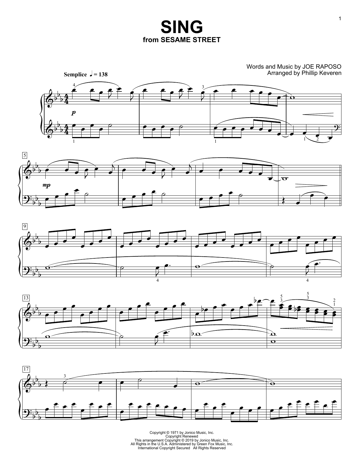 Carpenters Sing (arr. Phillip Keveren) sheet music notes and chords arranged for Piano Solo