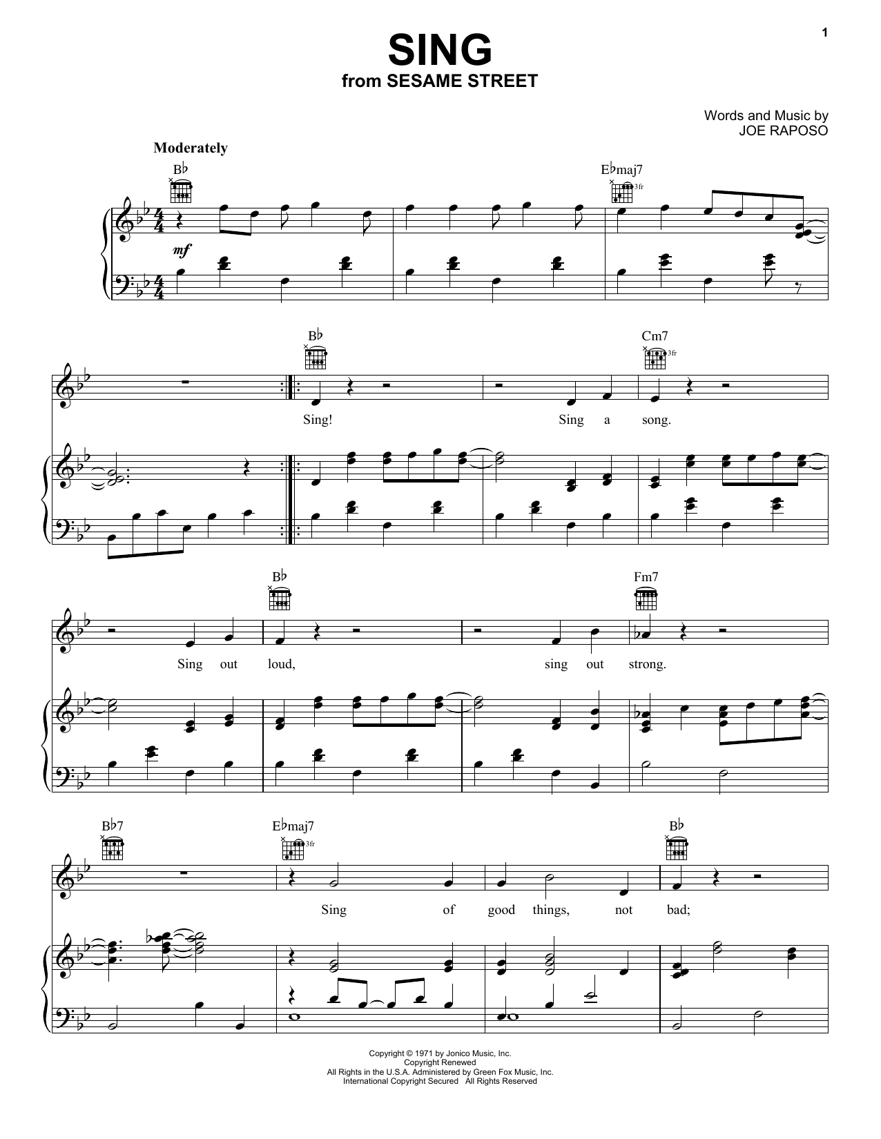 Carpenters Sing sheet music notes and chords arranged for French Horn Solo