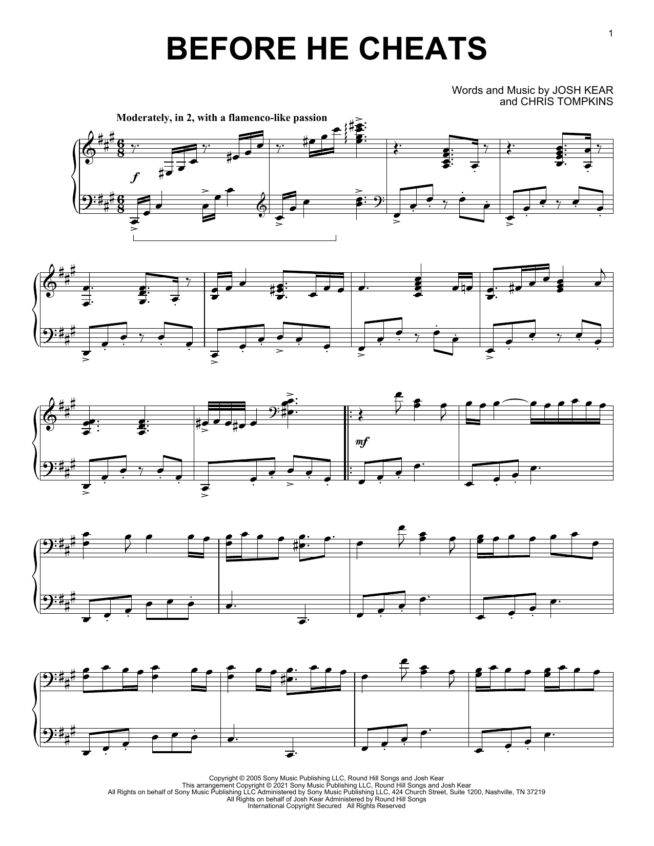 Carrie Underwood Before He Cheats [Classical version] sheet music notes and chords arranged for Piano Solo
