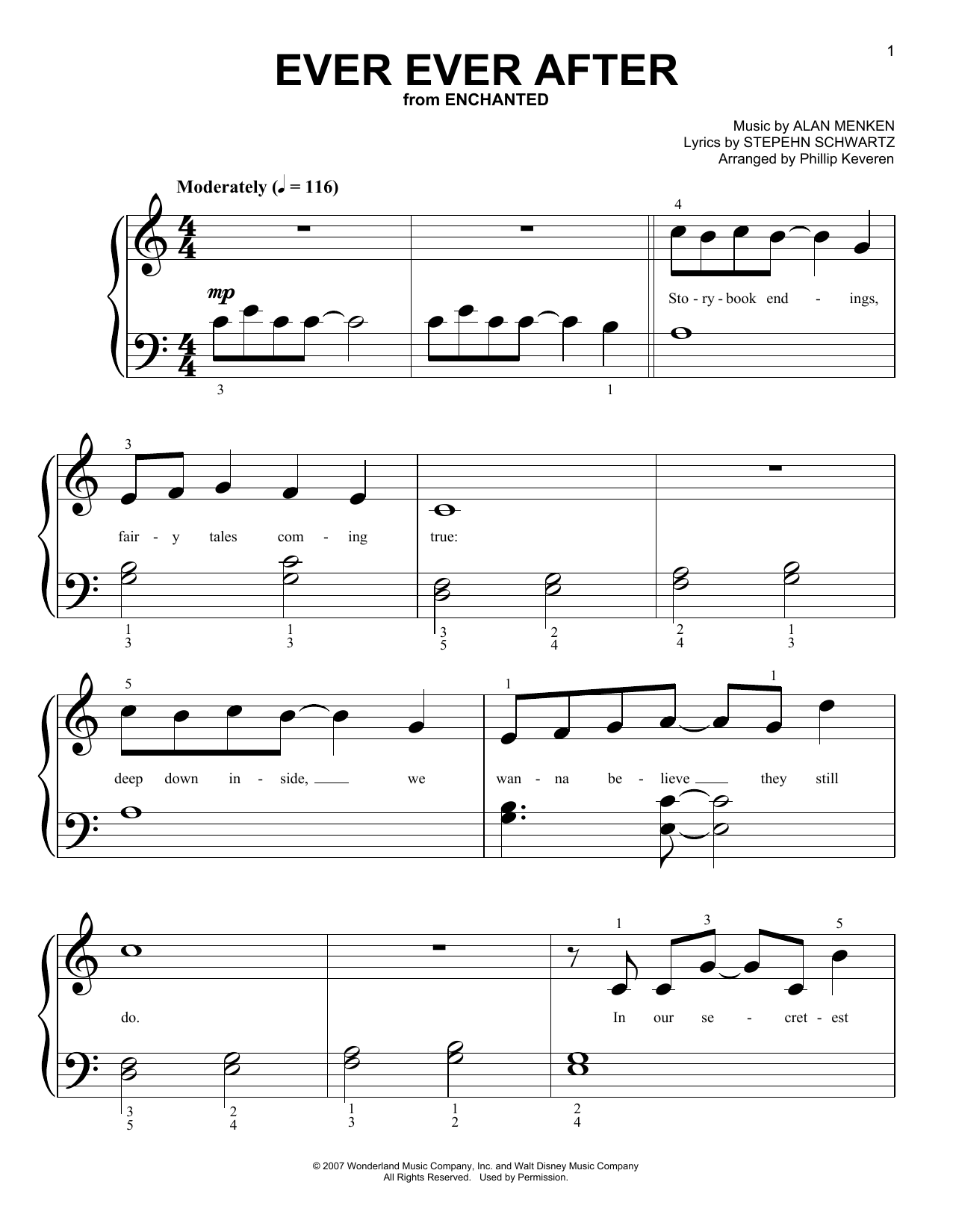 Carrie Underwood Ever Ever After (arr. Phillip Keveren) sheet music notes and chords arranged for Big Note Piano