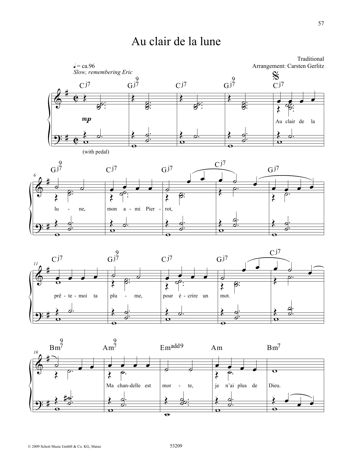 Carsten Gerlitz Plaisir d'Amour sheet music notes and chords arranged for Piano Solo