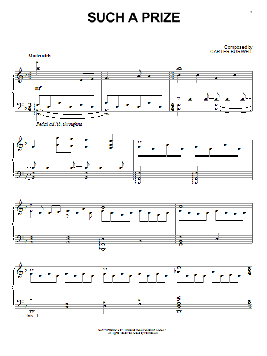 Carter Burwell Such A Price sheet music notes and chords arranged for Piano Solo