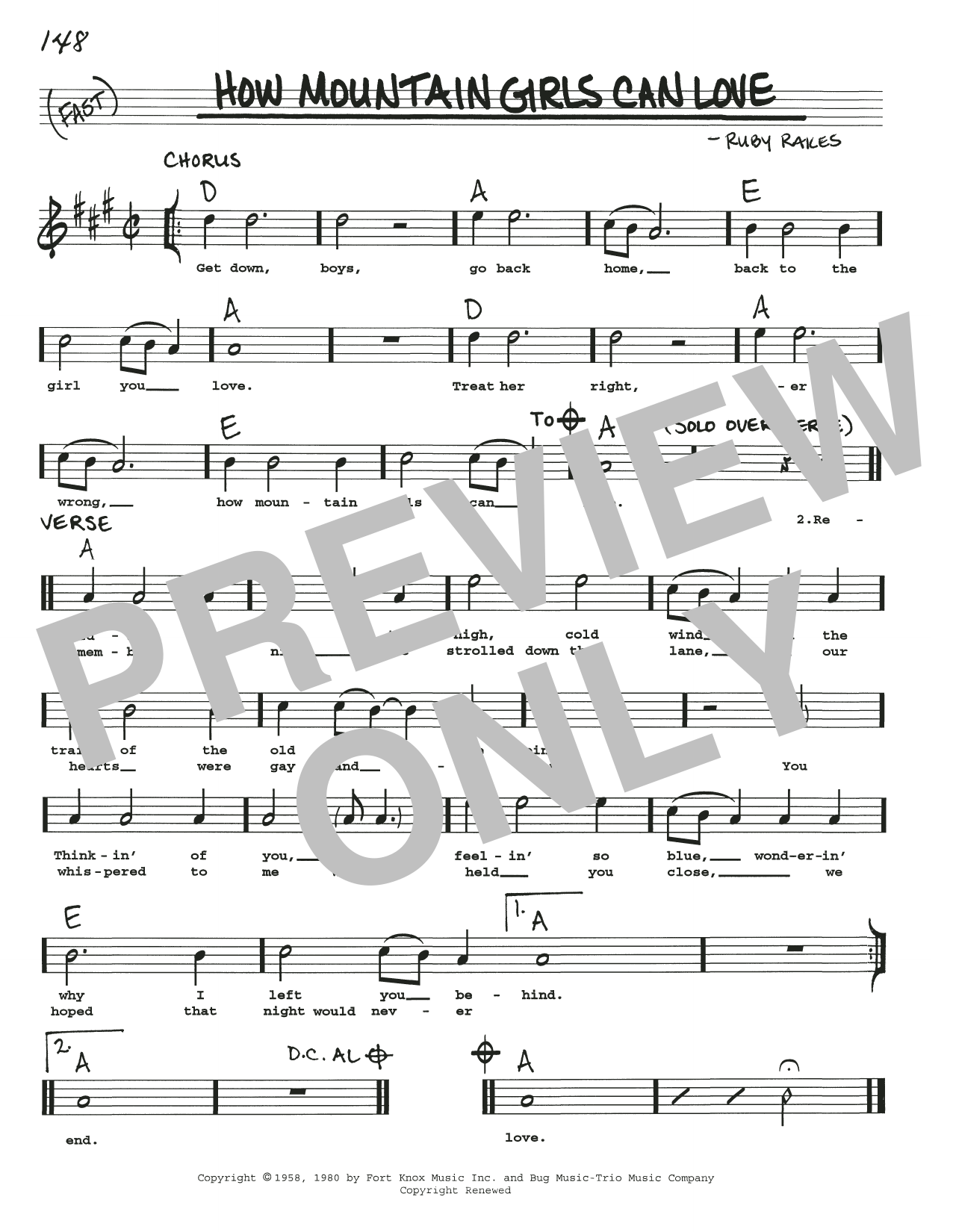 Carter Stanley How Mountain Girls Can Love sheet music notes and chords arranged for Real Book – Melody, Lyrics & Chords