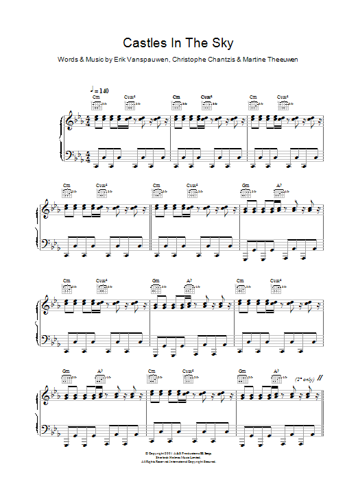 Cascada Castles In The Sky sheet music notes and chords arranged for Piano & Vocal