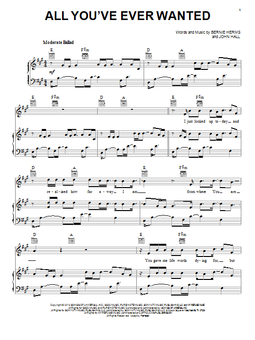 Casting Crowns All You've Ever Wanted sheet music notes and chords arranged for Easy Piano