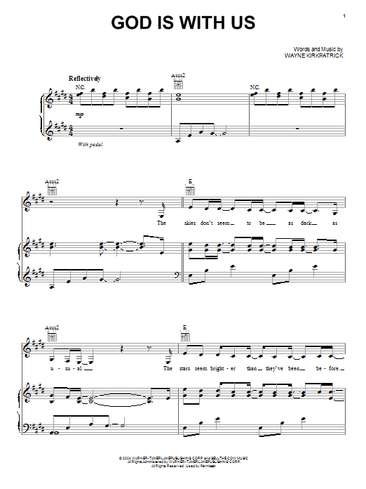 Casting Crowns God Is With Us sheet music notes and chords arranged for Piano, Vocal & Guitar Chords (Right-Hand Melody)