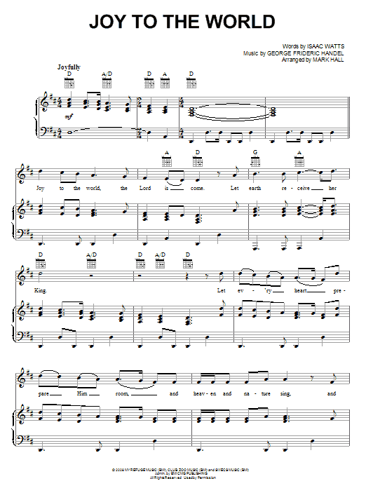 Casting Crowns Joy To The World sheet music notes and chords arranged for Piano, Vocal & Guitar Chords (Right-Hand Melody)