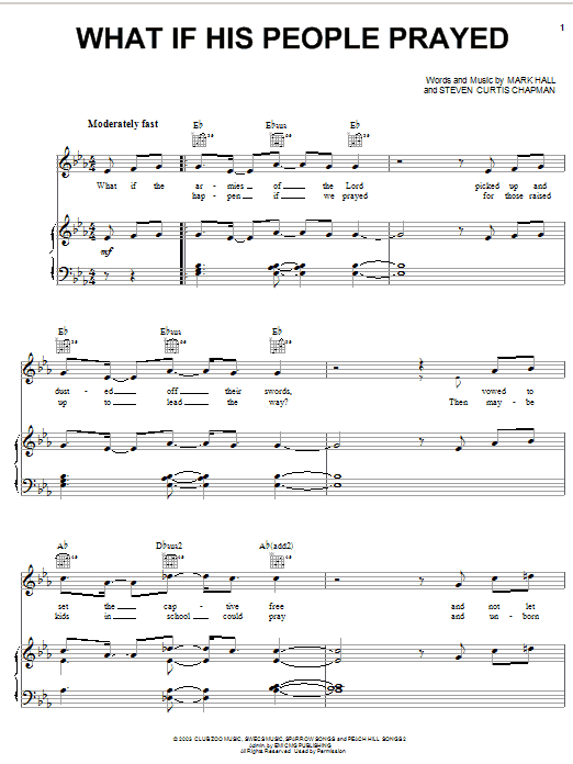 Casting Crowns What If His People Prayed sheet music notes and chords arranged for Piano, Vocal & Guitar Chords (Right-Hand Melody)