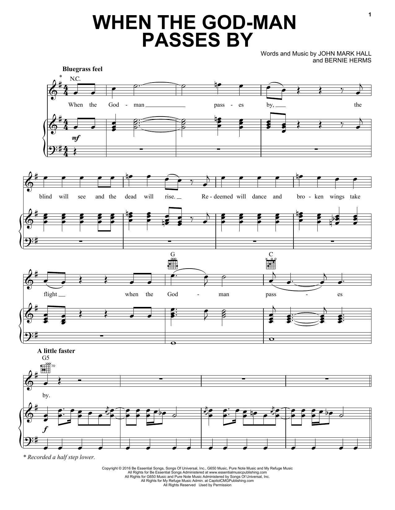 Casting Crowns When The God Man Passes By sheet music notes and chords arranged for Piano, Vocal & Guitar Chords (Right-Hand Melody)