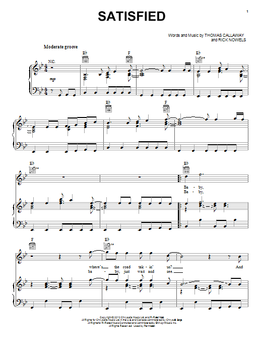 Cee Lo Green Satisfied sheet music notes and chords arranged for Piano, Vocal & Guitar Chords (Right-Hand Melody)