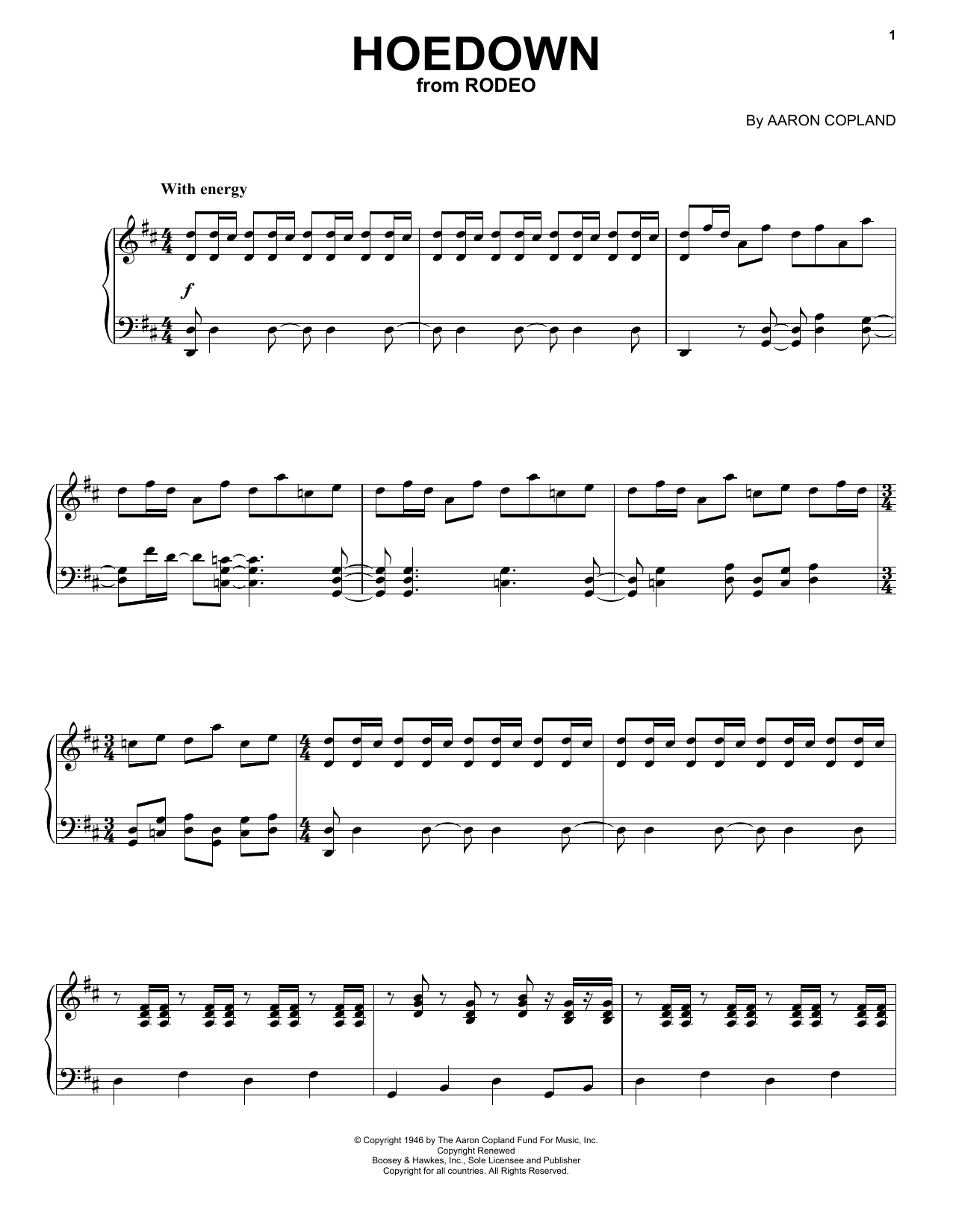 Celtic Thunder Hoedown sheet music notes and chords arranged for Piano, Vocal & Guitar Chords (Right-Hand Melody)