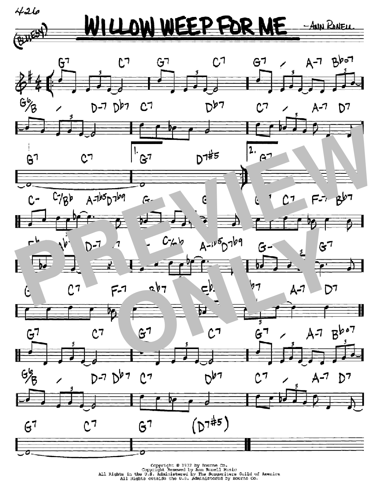 Chad & Jeremy Willow Weep For Me sheet music notes and chords arranged for Very Easy Piano