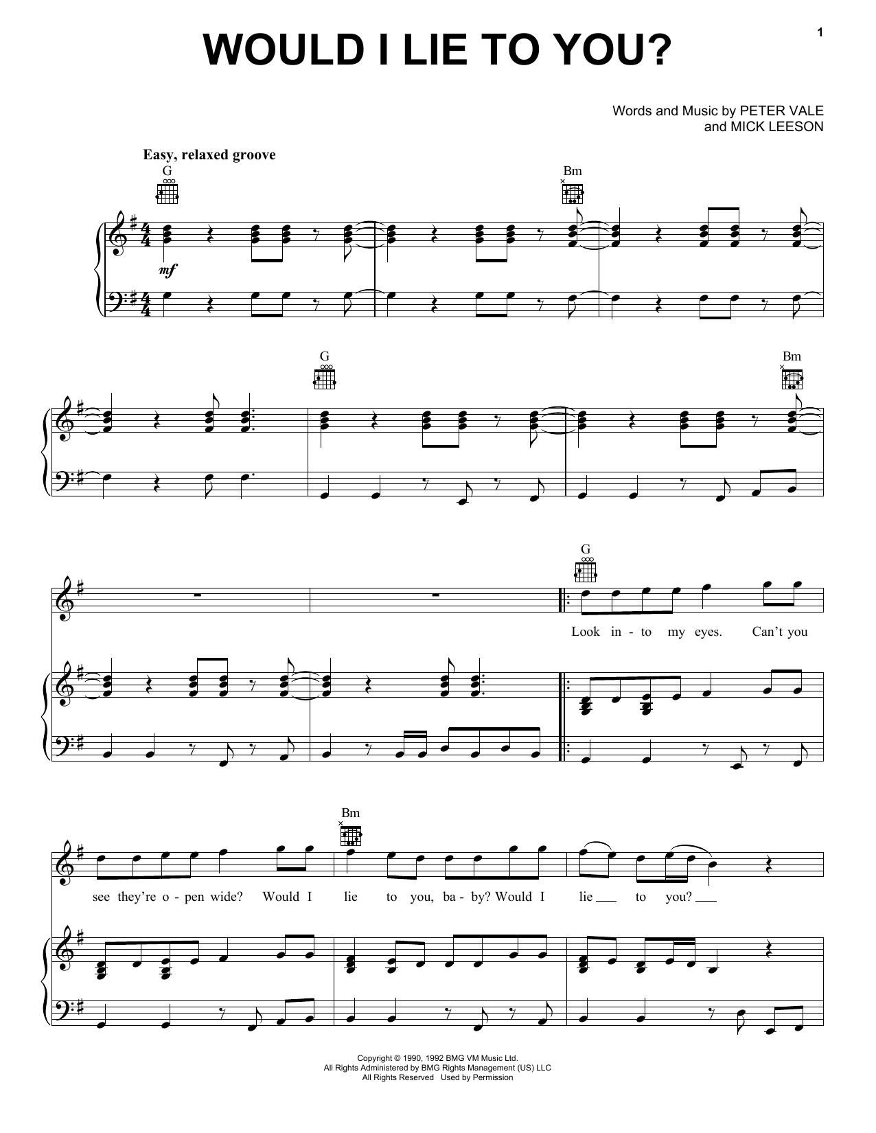 Charles & Eddie Would I Lie To You? sheet music notes and chords arranged for Guitar Chords/Lyrics