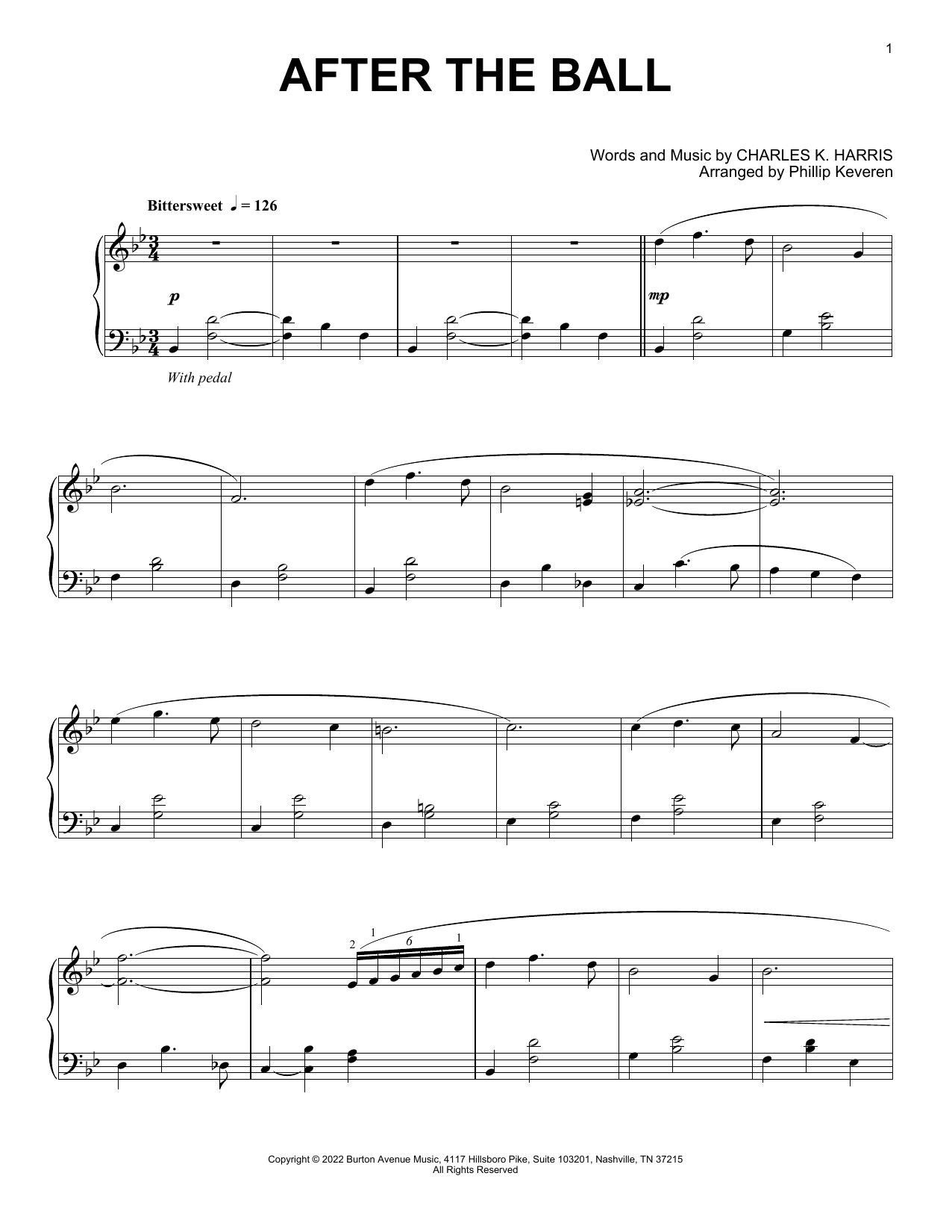 Charles K. Harris After The Ball (arr. Phillip Keveren) sheet music notes and chords arranged for Piano Solo