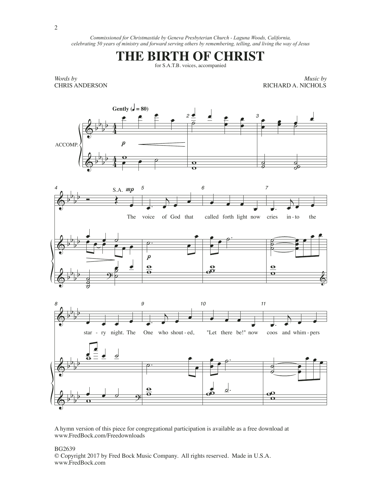 Charles McCartha The Birth of Christ sheet music notes and chords arranged for SATB Choir